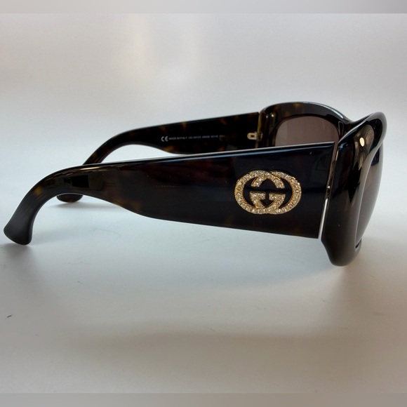 Vintage Gucci Black & Tortoise Sunglasses with Gold GG Emblem main image 8